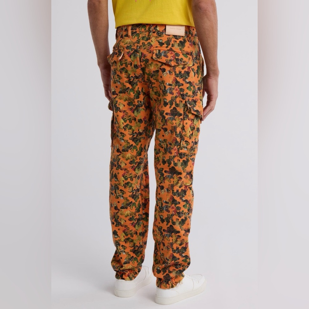 PURPLE BRAND
Twill Cargo Pants size L
Color: Orange Camo BR1